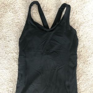 Lu Lu Lemon racerback tank with built in bra